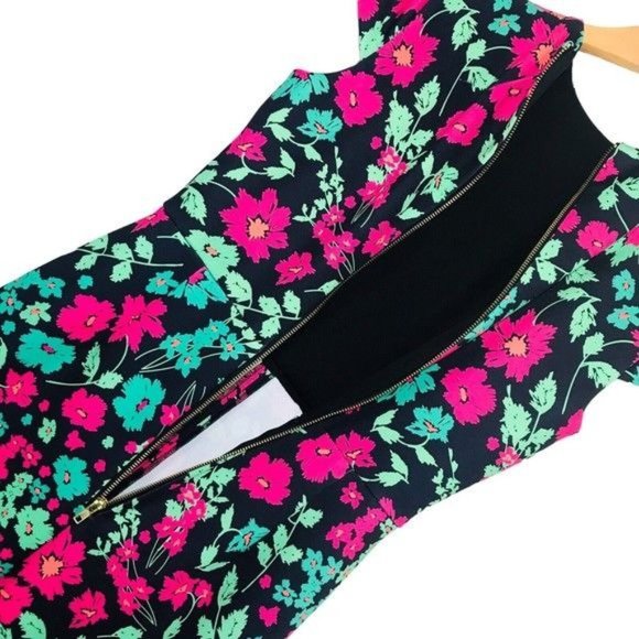 ALEXIA ADMOR Floral Print Scuba Dress Size Small - Picture 8 of 10